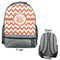 Chevron Large Backpack - Gray - Front & Back View