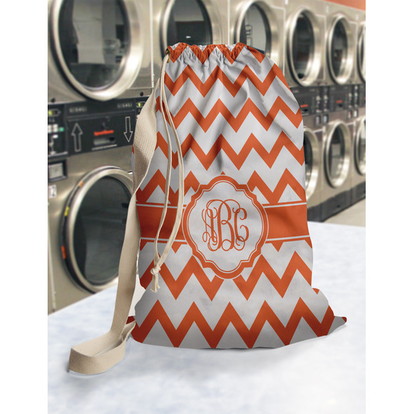 Chevron Laundry Bag in Laundromat