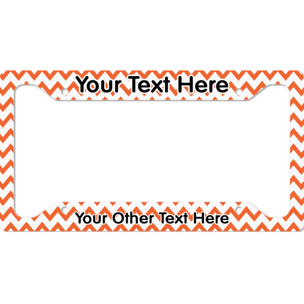 Custom Chevron License Plate Frame - Style A (Personalized)