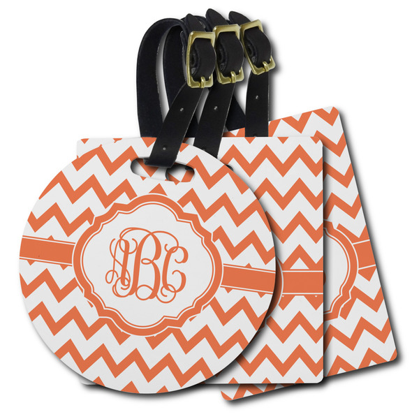 Custom Chevron Plastic Luggage Tag (Personalized)
