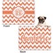 Chevron Microfleece Dog Blanket - Regular - Front & Back