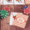 Chevron On Table with Poker Chips