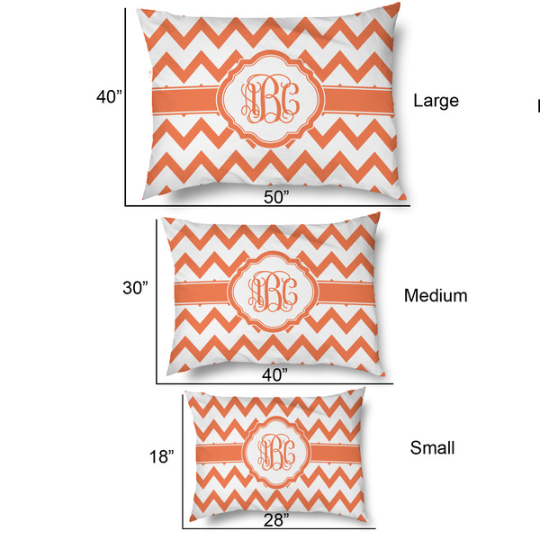 Chevron Outdoor Dog Beds - SIZE CHART