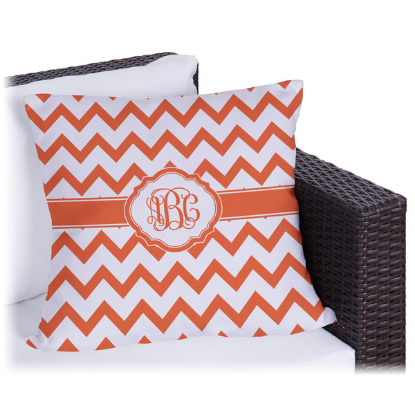 Custom Chevron Outdoor Pillow - 16" (Personalized)