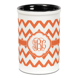 Chevron Ceramic Pencil Holders - Black