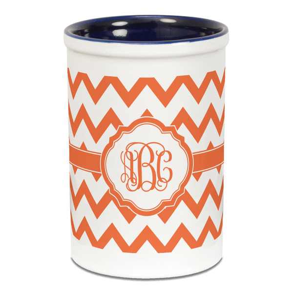 Chevron Pencil Holder - Blue