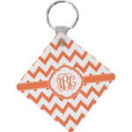 Chevron Diamond Plastic Keychain w/ Monogram