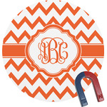 Chevron Round Fridge Magnet (Personalized)