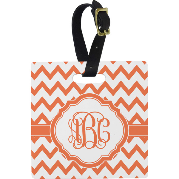 Chevron Personalized Square Luggage Tag