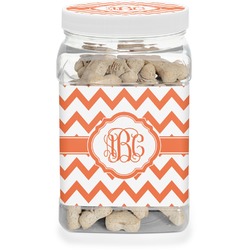 Chevron Dog Treat Jar (Personalized)