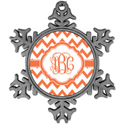 Chevron Vintage Snowflake Ornament (Personalized)