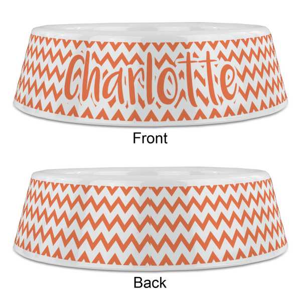 Chevron Plastic Pet Bowls - Large - APPROVAL