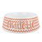 Chevron Plastic Dog Bowl (Personalized)