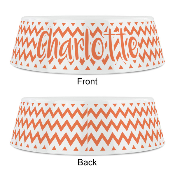 Chevron Plastic Pet Bowls - Small - APPROVAL