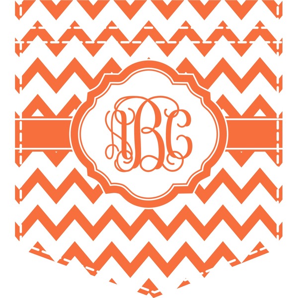 Custom Chevron Iron On Faux Pocket (Personalized)