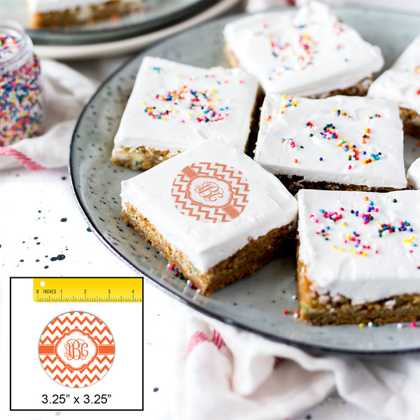 Chevron Printed Icing Circle - Large - In Context