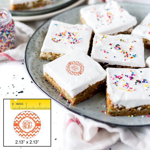 Chevron Printed Icing Circle - Small - In Context