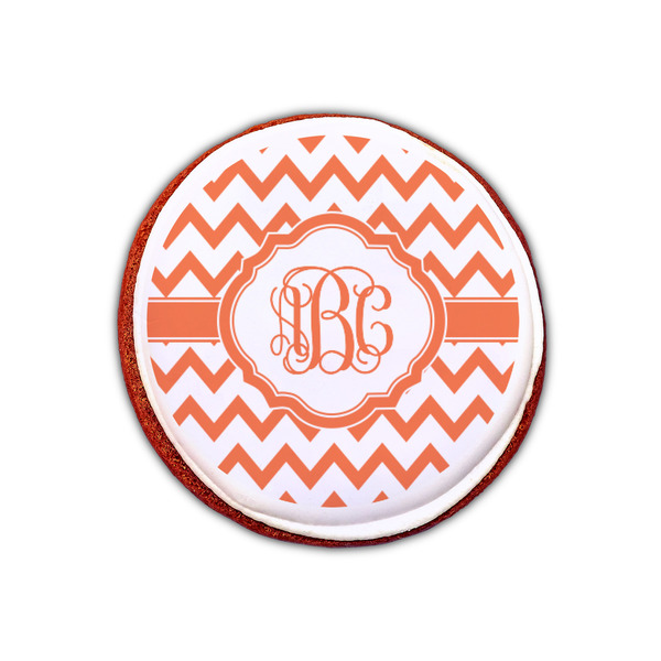 Chevron Printed Icing Circle - XSmall - On Cookie