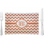 Chevron Rectangular Glass Lunch / Dinner Plate - Single or Set (Personalized)