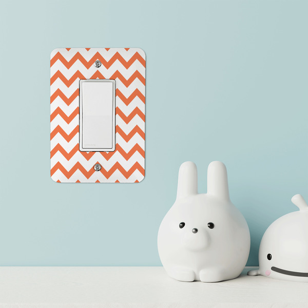 Chevron Rocker Light Switch Covers - Single - IN CONTEXT