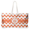 Chevron Large Rope Tote Bag - Front View