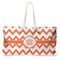 Chevron Large Tote Bag with Rope Handles (Personalized)