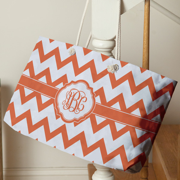 Chevron Large Rope Tote - Life Style