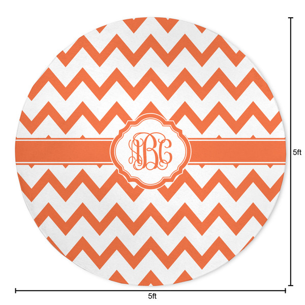 Chevron Round Area Rug - Size