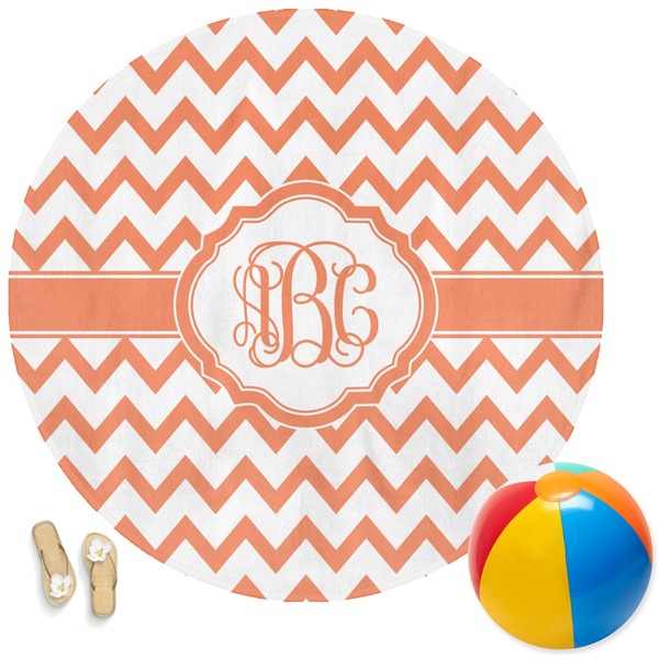 Custom Chevron Round Beach Towel (Personalized)