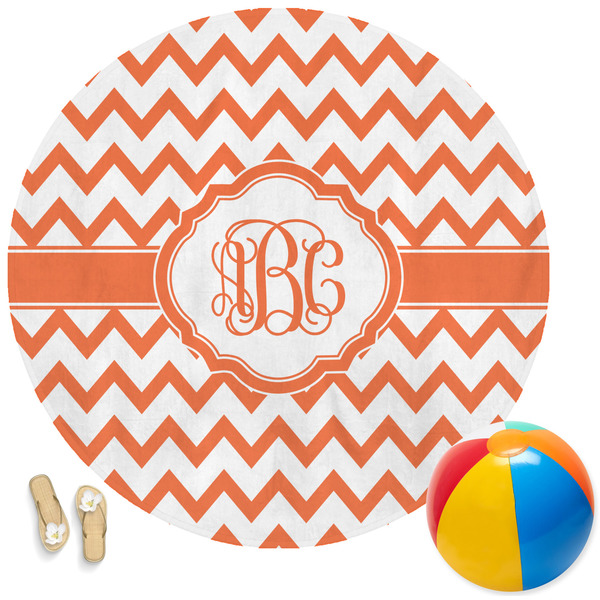 Custom Chevron Round Beach Towel (Personalized)