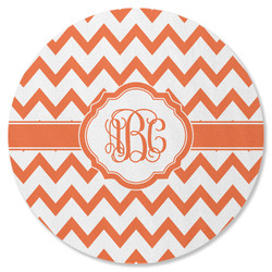 Chevron Round Rubber Backed Coaster (Personalized)