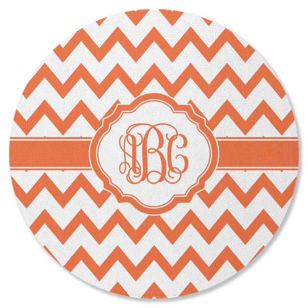 Chevron Round Coaster Rubber Back - Single