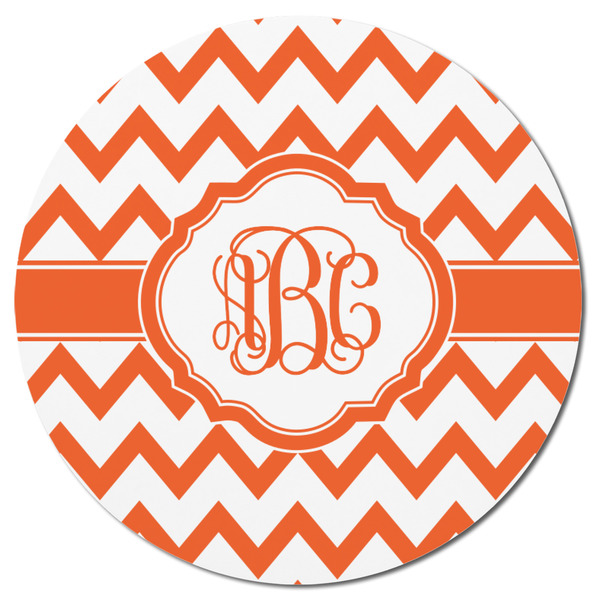 Chevron Round Fridge Magnet - FRONT