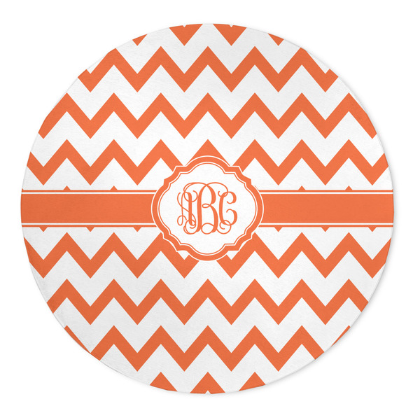 Custom Chevron 5' Round Indoor Area Rug (Personalized)