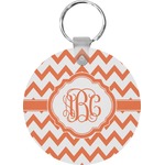 Chevron Round Plastic Keychain (Personalized)