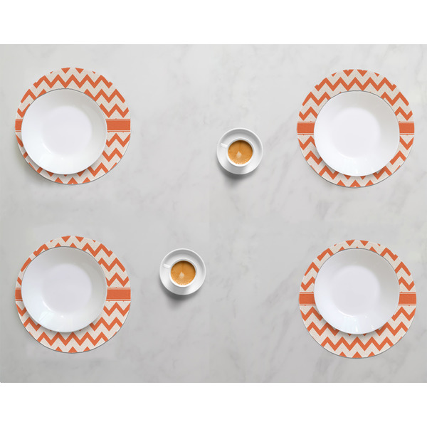 Chevron Round Linen Placemats - LIFESTYLE (set of 4)