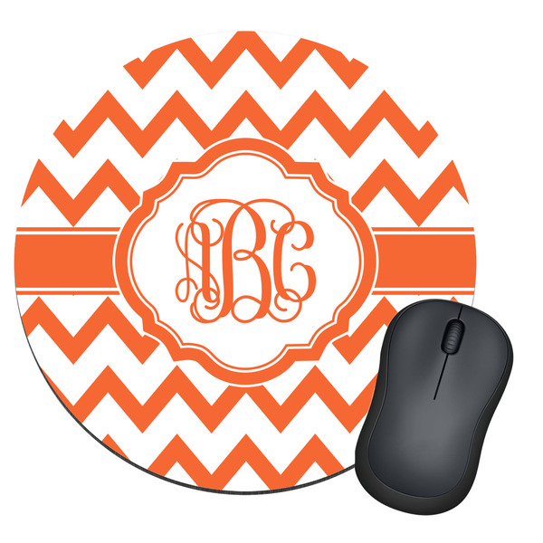 Custom Chevron Round Mouse Pad (Personalized)