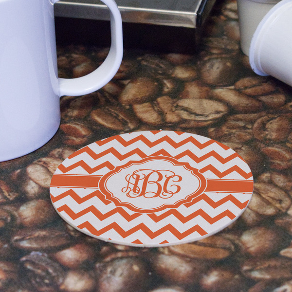 Chevron Round Paper Coaster - Front