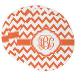 Chevron Round Paper Coasters w/ Monograms