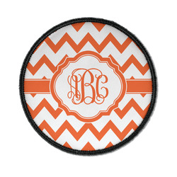Chevron Iron On Round Patch w/ Monogram