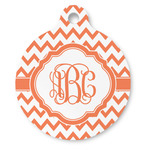 Chevron Round Pet ID Tag (Personalized)