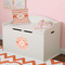 Chevron Round Wall Decal on Toy Chest