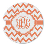 Chevron Sandstone Car Coaster - Single (Personalized)