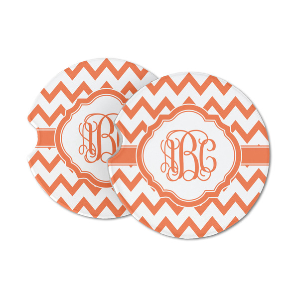 Custom Chevron Sandstone Car Coasters (Personalized)