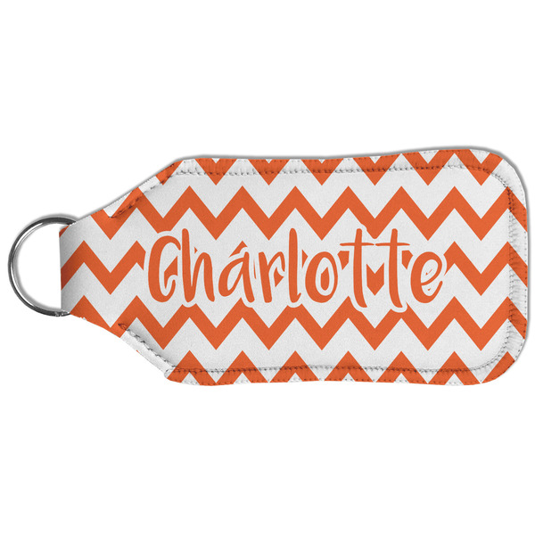 Chevron Sanitizer Holder Keychain - Large (Back)