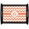 Chevron Black Wooden Tray - Large (Personalized)