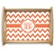 Chevron Natural Wooden Tray - Large (Personalized)