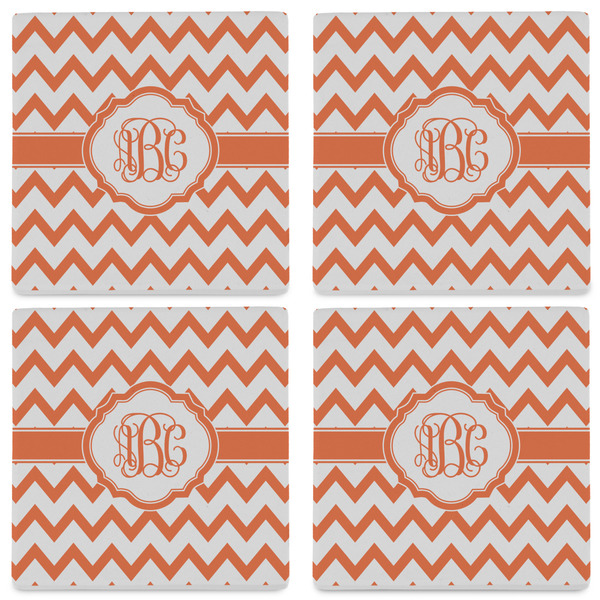Chevron Set of 4 Sandstone Coasters - See All 4 View