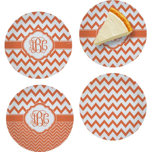 Chevron Set of Appetizer / Dessert Plates