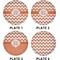 Chevron Set of Lunch / Dinner Plates (Approval)